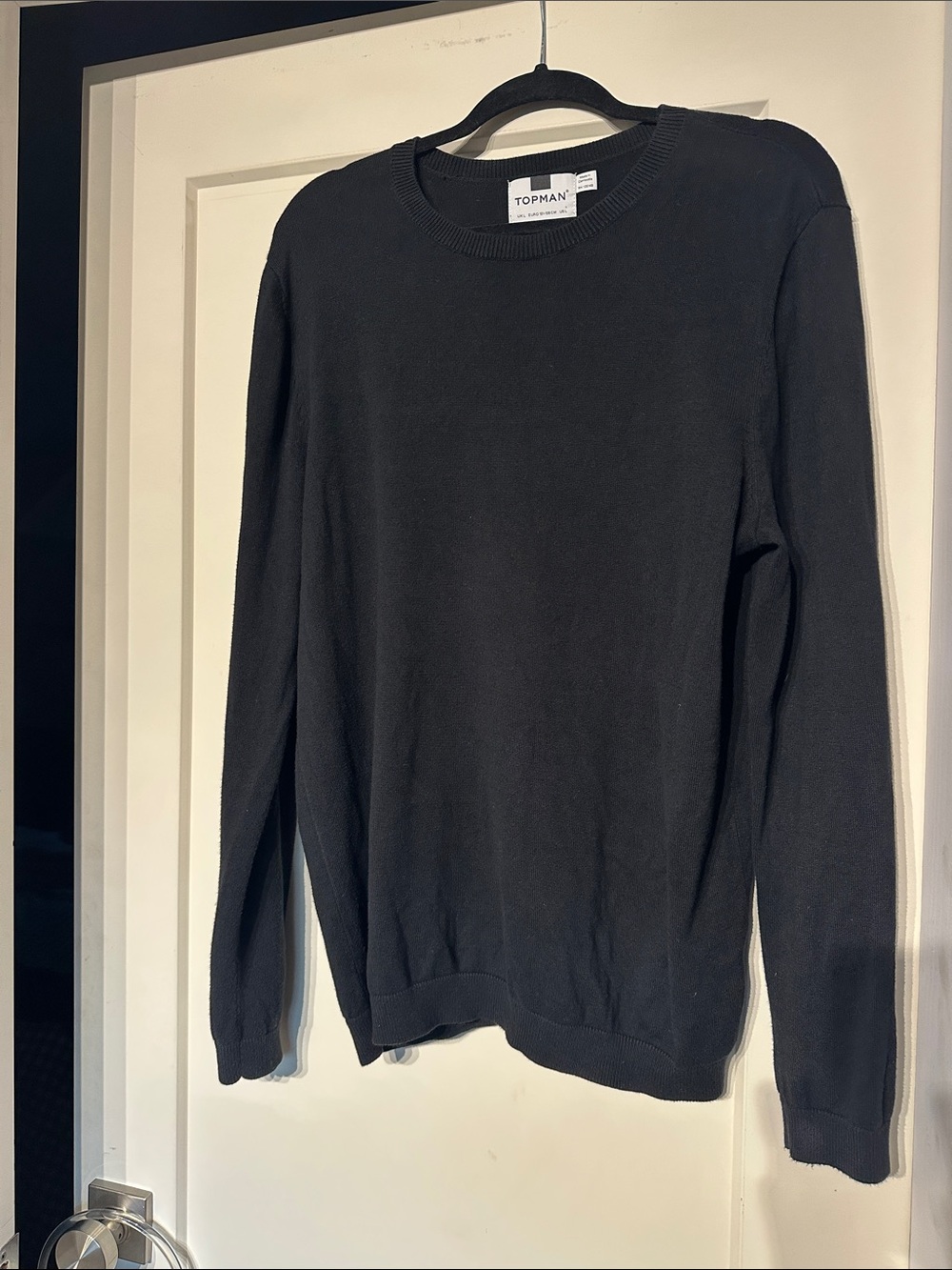 Topman Black Crewneck Jumper